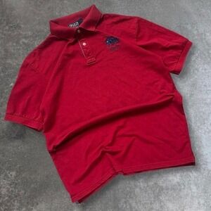 Polo Ralph Lauren Red Classic Fit Pony Logo Polo Shirt Mens Size L